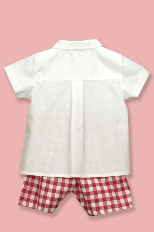 Rea Boys Short & Polo Set Red