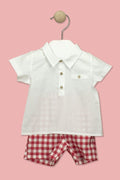 Rea Boys Short & Polo Set Red